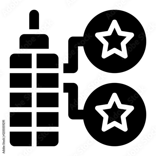 erp success, enterprise success solid or glyph icon
