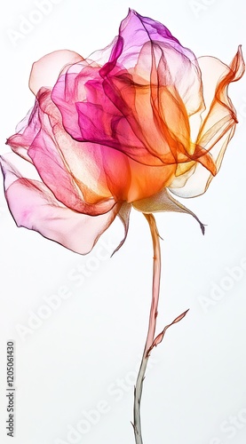 Red roses illustration with transparent background for floral design projects, romantic decor, and elegant botanical artworks. Valentine's day Concept
