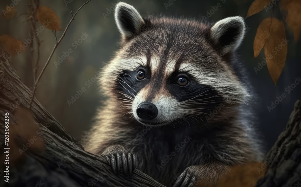 Curious Raccoon in the Forest Curious Raccoon in the Forest