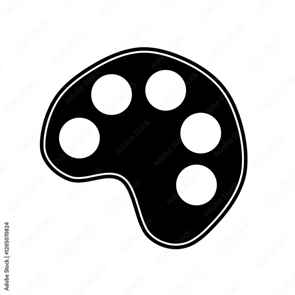 painting palette vector on white background. palette icon painting palette vector on white background. palette icon