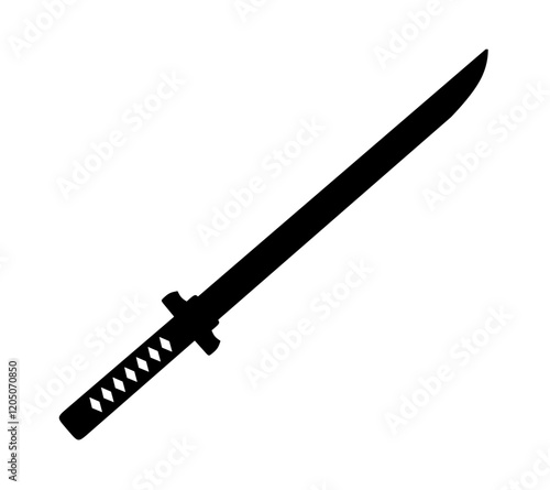 samurai sword icon vector on white background. sword icon