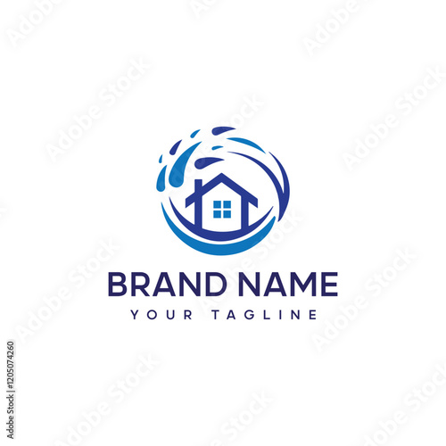 Premium Vector Home badge logo vector illustration