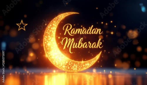 Ramadan Mubarak Animated Moon Greeting Video