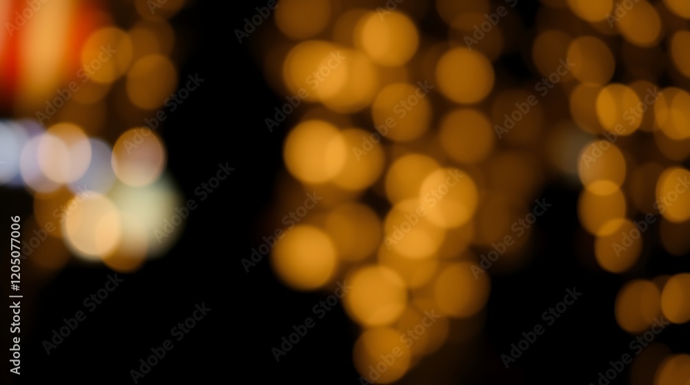 Fototapeta premium Abstract blurry golden lights bokeh.