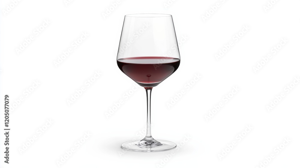A glass of red wine with subtle reflections, perfectly isolated on a clean white background, A glass of red wine with subtle reflections, perfectly isolated on a clean white background,