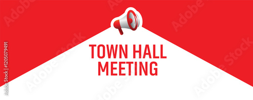 town hall meeting sign	