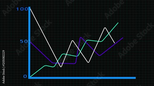 Finance and money showing marketing sales profit increasing to future target. Business growth concept in allusive graph chart showing marketing sales profit on grid background. photo