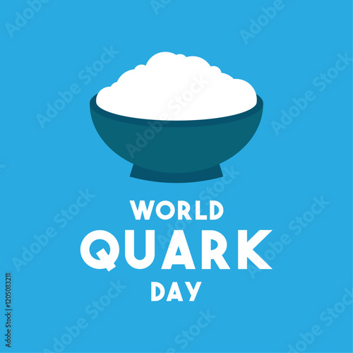 World Quark Day. Blue background.