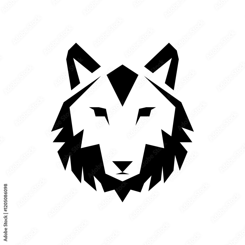 wolf head geometric logo design wolf head geometric logo design