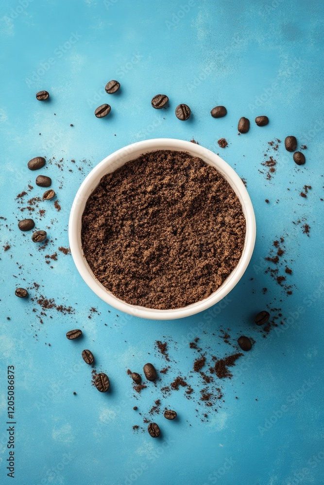 Coffee Beans on Blue Surface Coffee Beans on Blue Surface