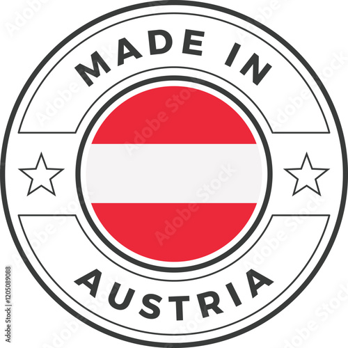 Made in Austria Icon Vector Stamp Illustration