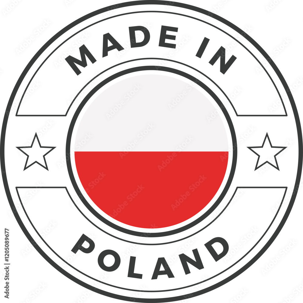 Made in Poland Icon Vector Stamp Illustration Made in Poland Icon Vector Stamp Illustration
