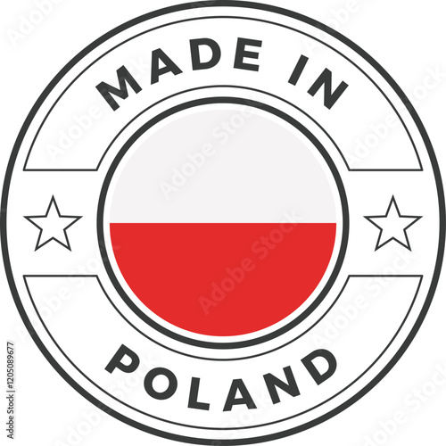 Free Download Made in Poland Icon Vector Stamp Illustration - GFXLoad