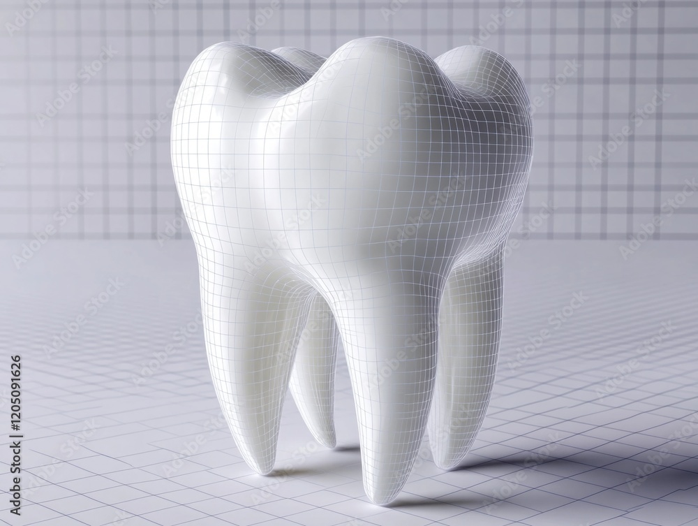 Tooth model on table Tooth model on table