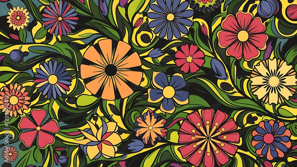 Fototapeta premium Vector floral background