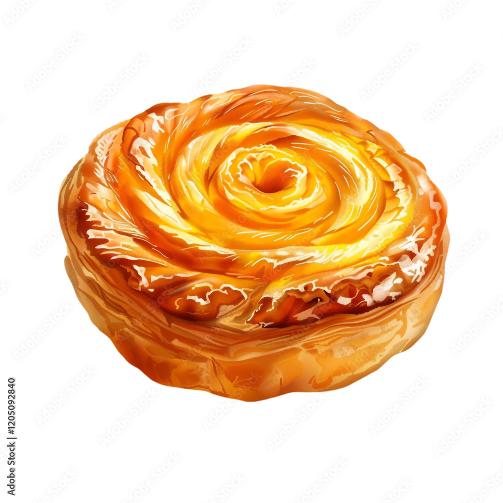 Fototapeta premium French Pastry Isolated on a Transparent Background