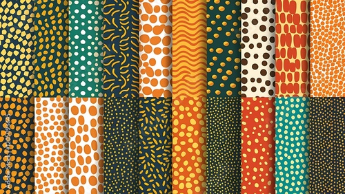 Wallpaper Mural Dot seamless patterns.pattern swatches included for illustrator user, pattern swatches included in file, for your convenient use. Torontodigital.ca