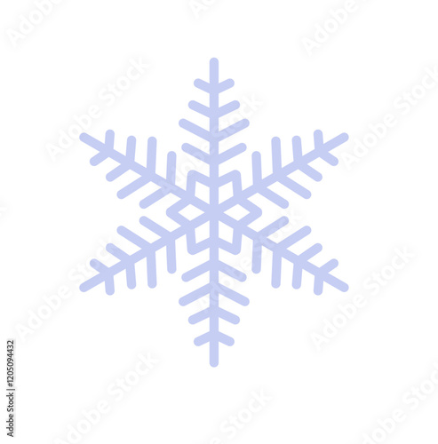 雪の結晶　シンプルなイラスト素材