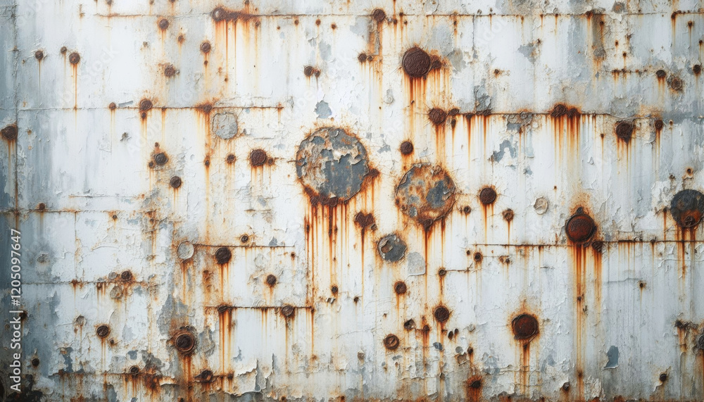 Old metal wall with visible rust and corrosion. Background, realistic texture. Old metal wall with visible rust and corrosion. Background, realistic texture.