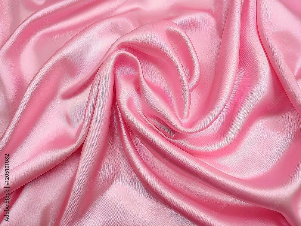Obraz premium pink silk fabric elegant folds rich texture luxurious drape