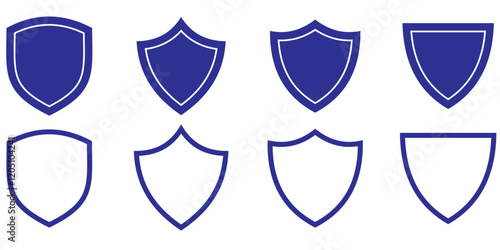 Print  Shield icon set, Protection, Security icon vector . 1176