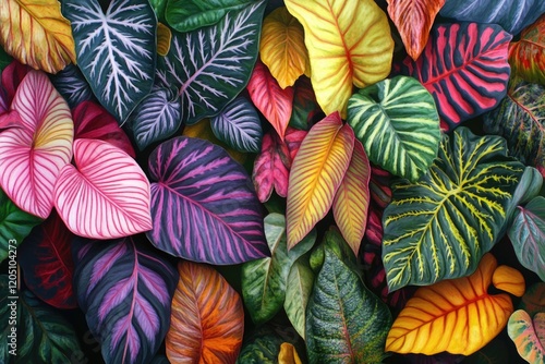 Close-up of colorful leaves