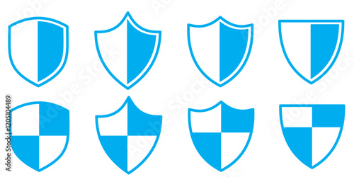 Print  Shield icons set. Protect shield Icon, vector illustration . 1176