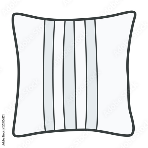 Hand Drawing of Pillow with Soft and Cozy Details