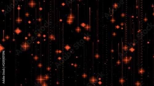 Colorful digital abstract sparkles animation background in 4k
