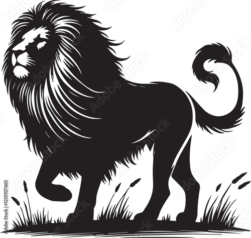 Lion Silhouette Vector Art - Perfect for Designers