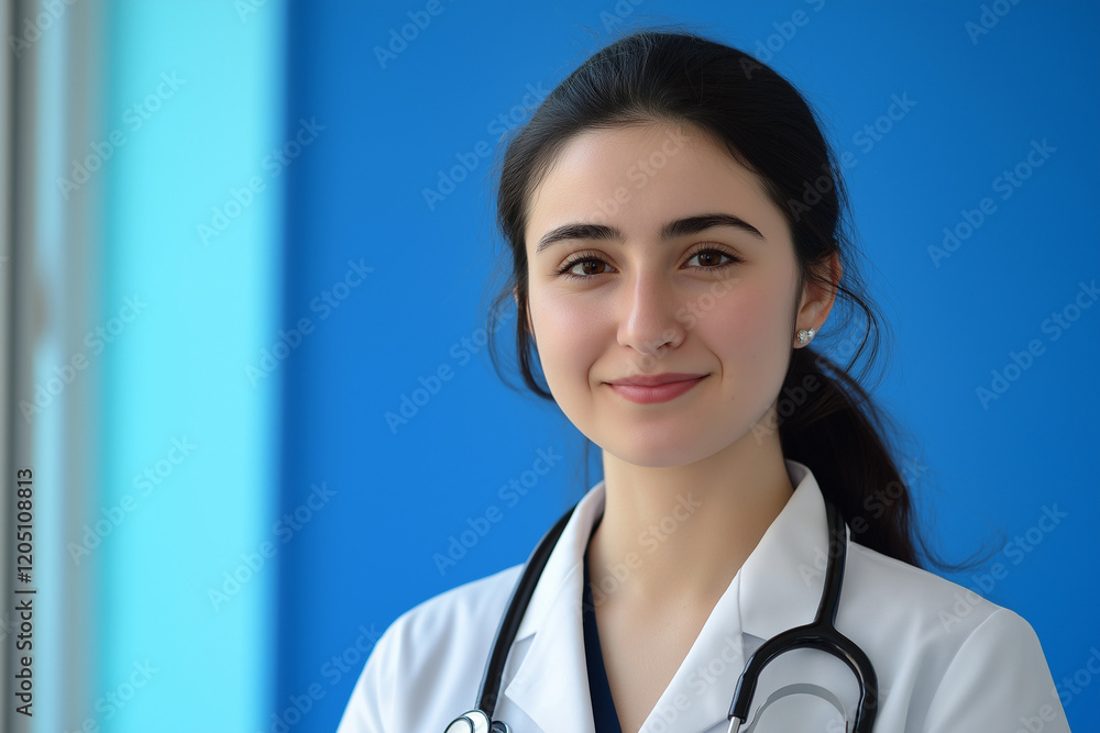 Portrait of Confident Young Medical Doctor on Blue Background Professional Healthcare Provider
Portrait of Confident Young Medical Doctor on Blue Background Professional Healthcare Provider
