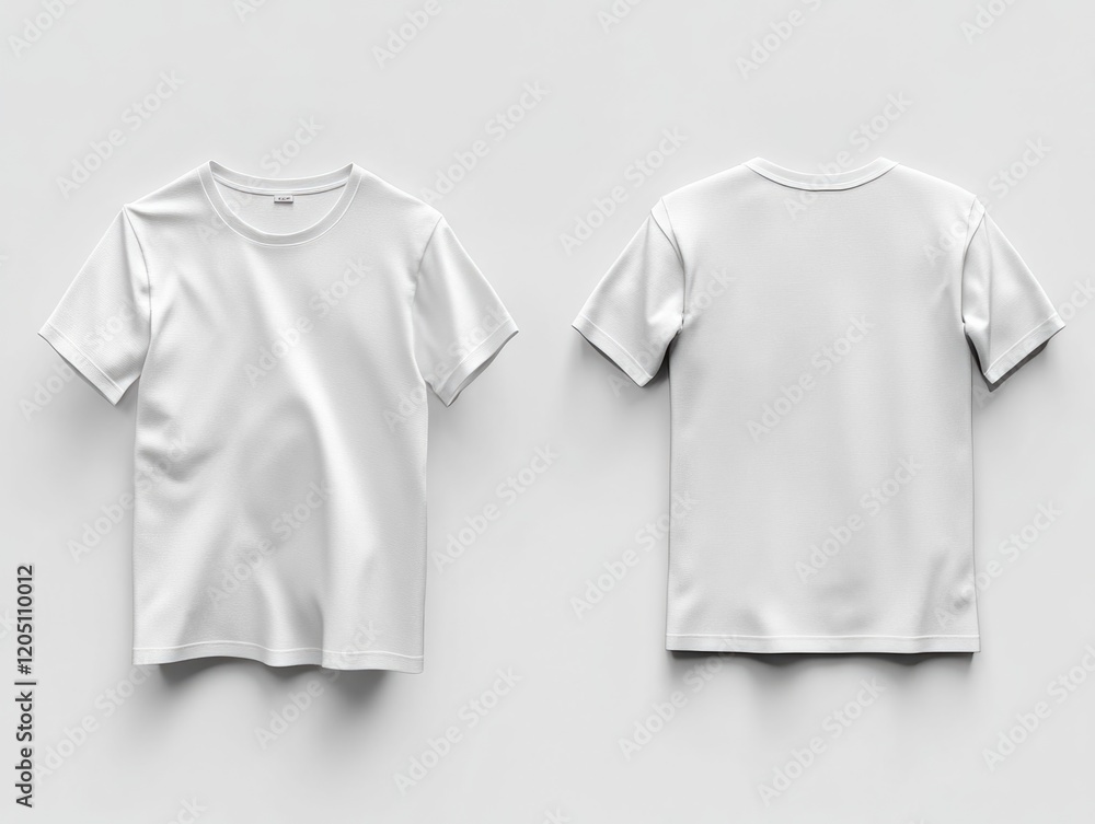 Fototapeta premium White T-Shirt on White Background