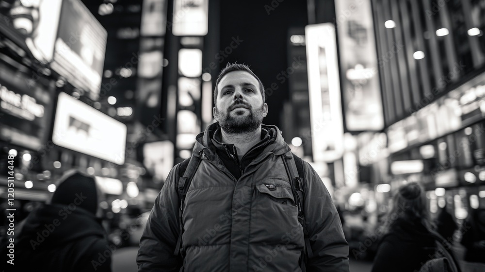 Man in City Night Man in City Night
