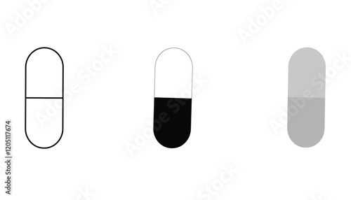  Capsule Drug Isolated Icon Stock Illustration