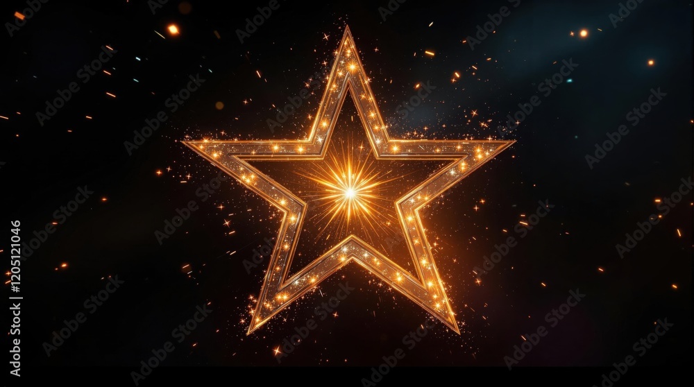 Golden Starburst Sparkle Festive Elegant Award Night Design Background Shine Magic Light Bright Golden Starburst Sparkle Festive Elegant Award Night Design Background Shine Magic Light Bright