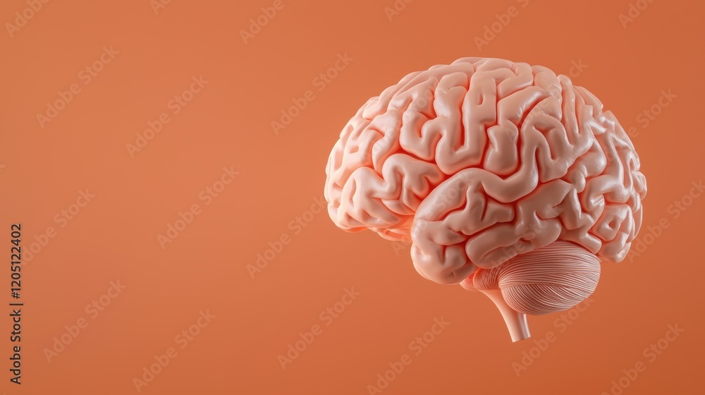 Brain with Emotions Stressed brain with furrowed brows and worried expression, representing anxiety and mental pressure. Brain with Emotions Stressed brain with furrowed brows and worried expression, representing anxiety and mental pressure.