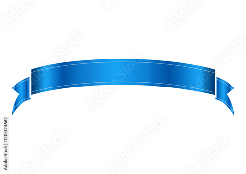 Elegant Blue Ribbon Banner for Design and Decoration