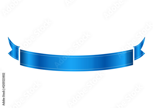 Elegant Blue Ribbon Banner for Design and Decoration