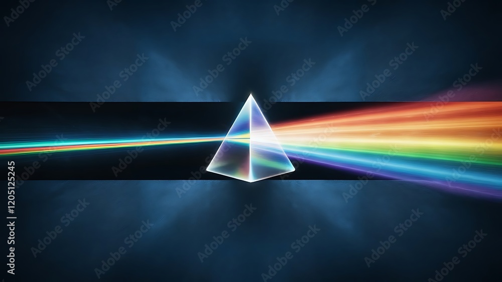 custom made wallpaper toronto digitalLight prism with beam on blue texture background, panoramic crop
