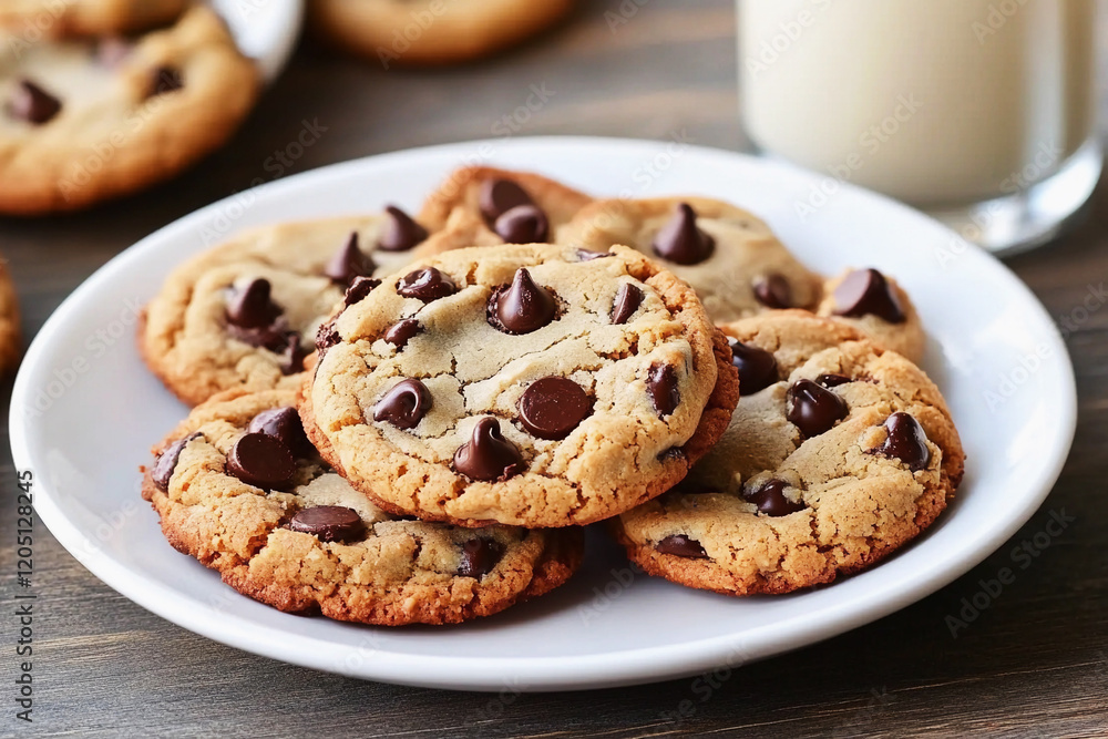 Delicious keto chocolate chip cookies served on a plate, perfect for a guilt-free treat at home or gatherings Delicious keto chocolate chip cookies served on a plate, perfect for a guilt-free treat at home or gatherings
