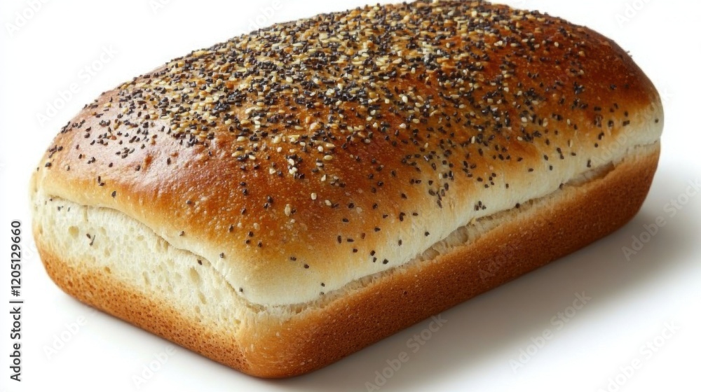 Freshly Baked Bread Loaf with Sesame and Poppy Seed Topping Freshly Baked Bread Loaf with Sesame and Poppy Seed Topping