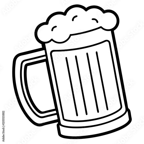 Beer Mug Illustration in Vector Style