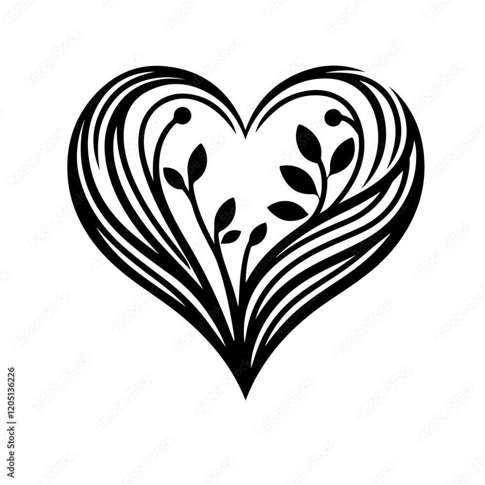 heart with vines heart with vines