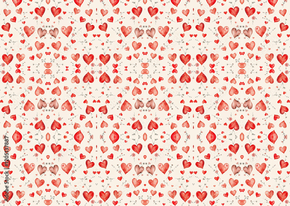 Valentine day card design, package paper, pattern with watercolor. Valentine day card design, package paper, pattern with watercolor.