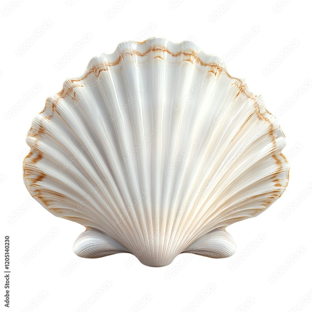 Elegant Scallop Shell: A Stunning Close-up Elegant Scallop Shell: A Stunning Close-up