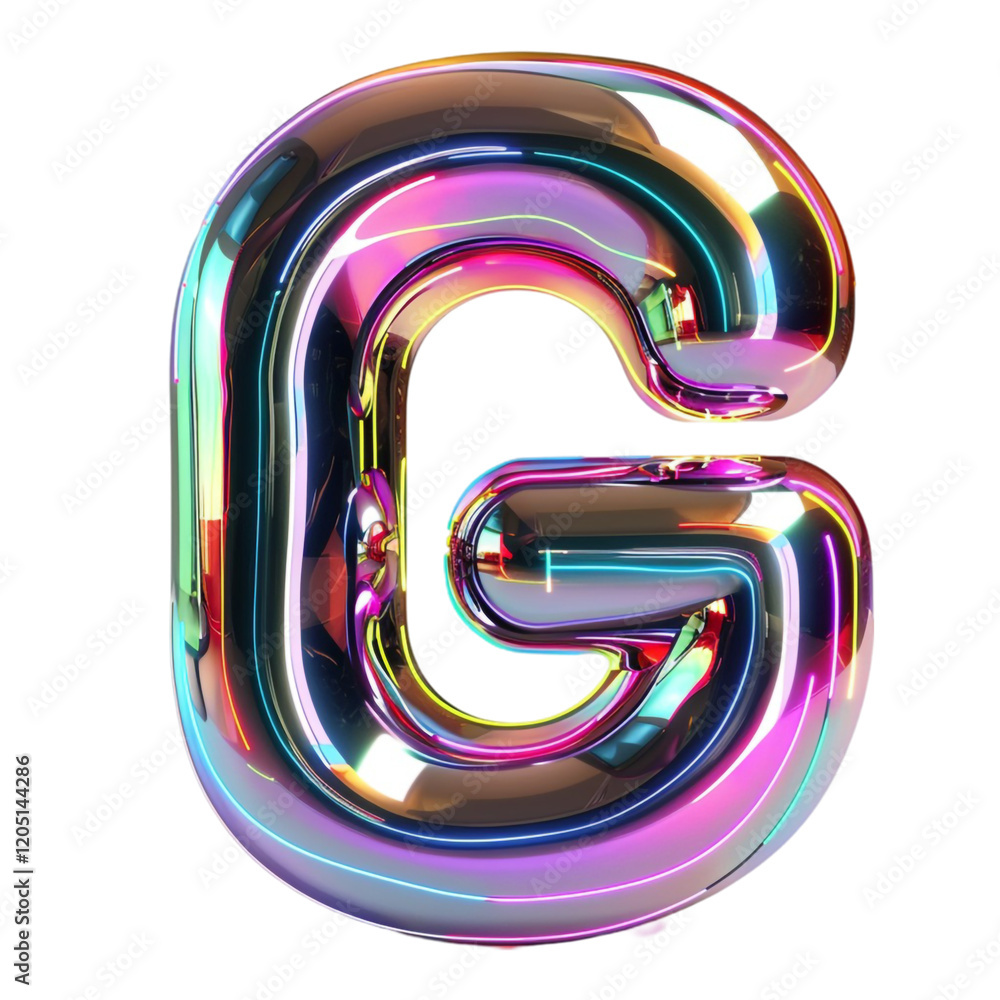 Futuristic Bold Metallic Letter Futuristic Bold Metallic Letter