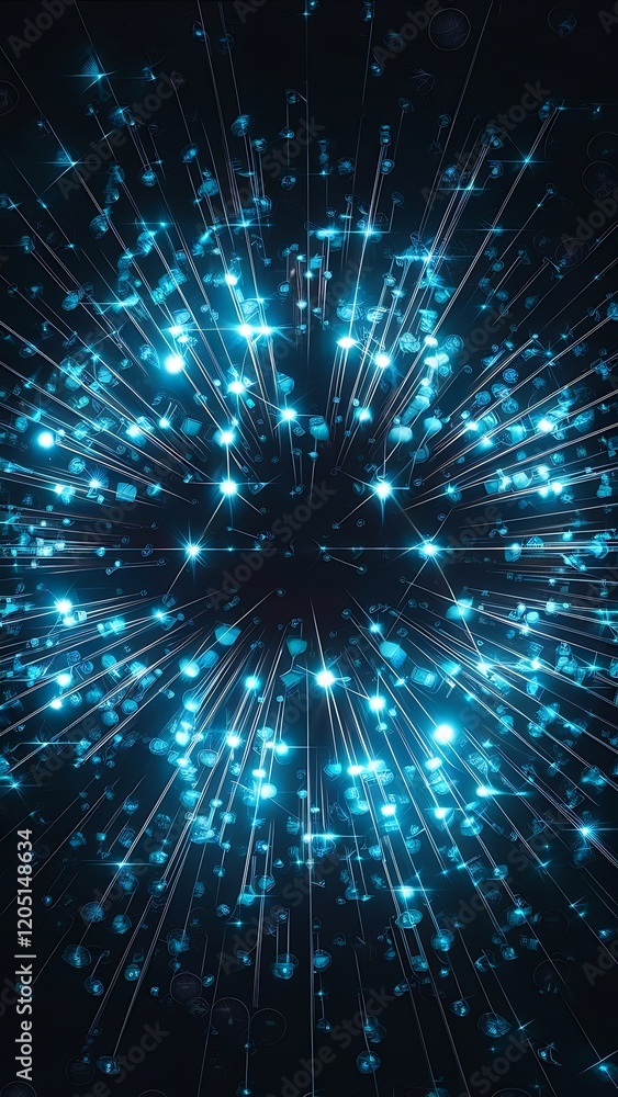 Obraz premium Abstract Blue Lights Effect Background. Vector illustration EPS 10