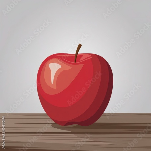 High-Quality Vector Illustration of a Fresh Red and Green Apple Isolated on a Clean Background Perfect for Healthy Food and Nutrition Designs.