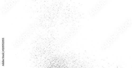 Abstract texture dust particle and dust grain on white background. dirt overlay or screen effect use for grunge and vintage image style. Vector black scratches texture on old damage dirty grainy and s