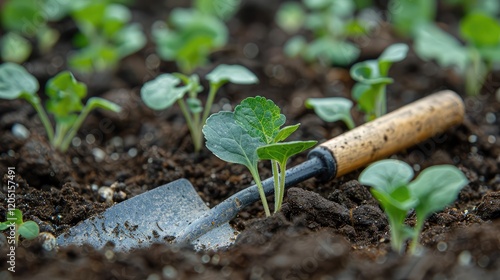 A hand trowel is indispensable for transplanting small plants with care.
